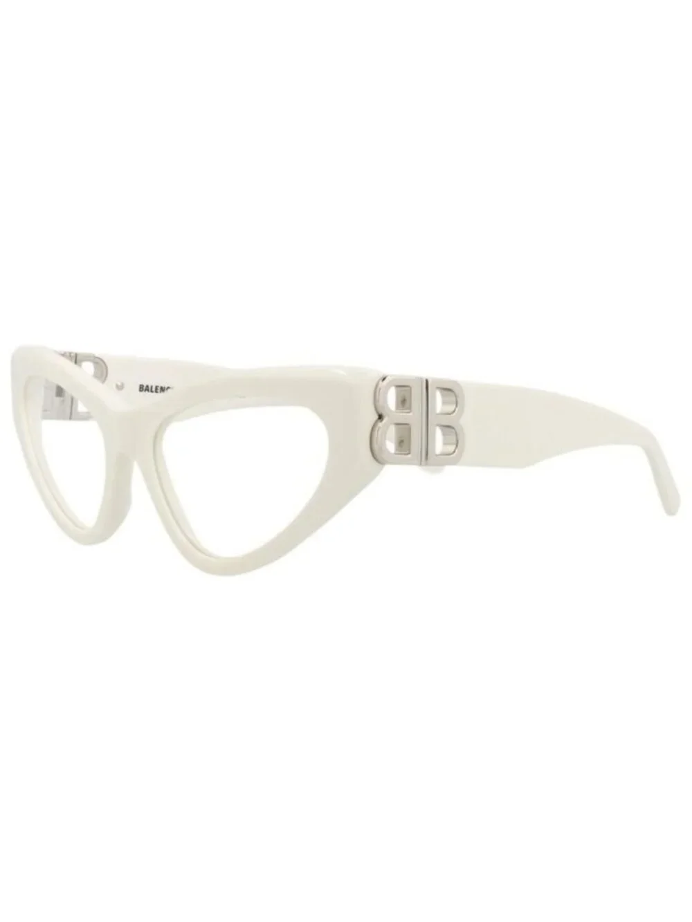 New Balenciaga Womens Cat Eye White White Transparent Fashion Designer Eyeglasse